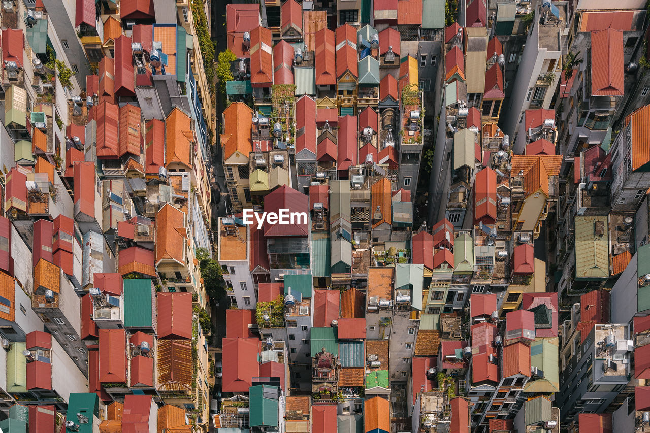 Full frame shot of multi colored buildings in city