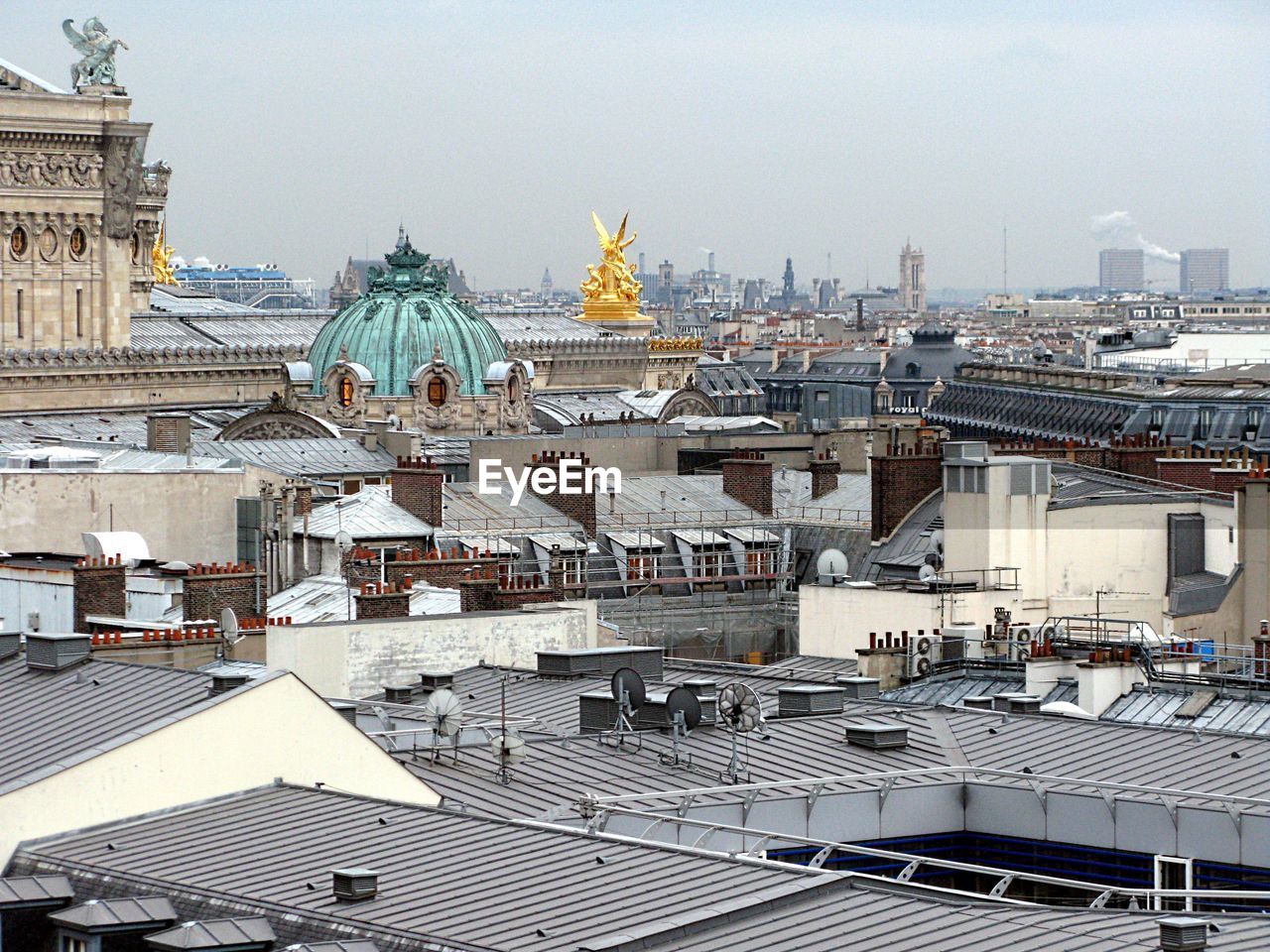 High angle shot of townscape