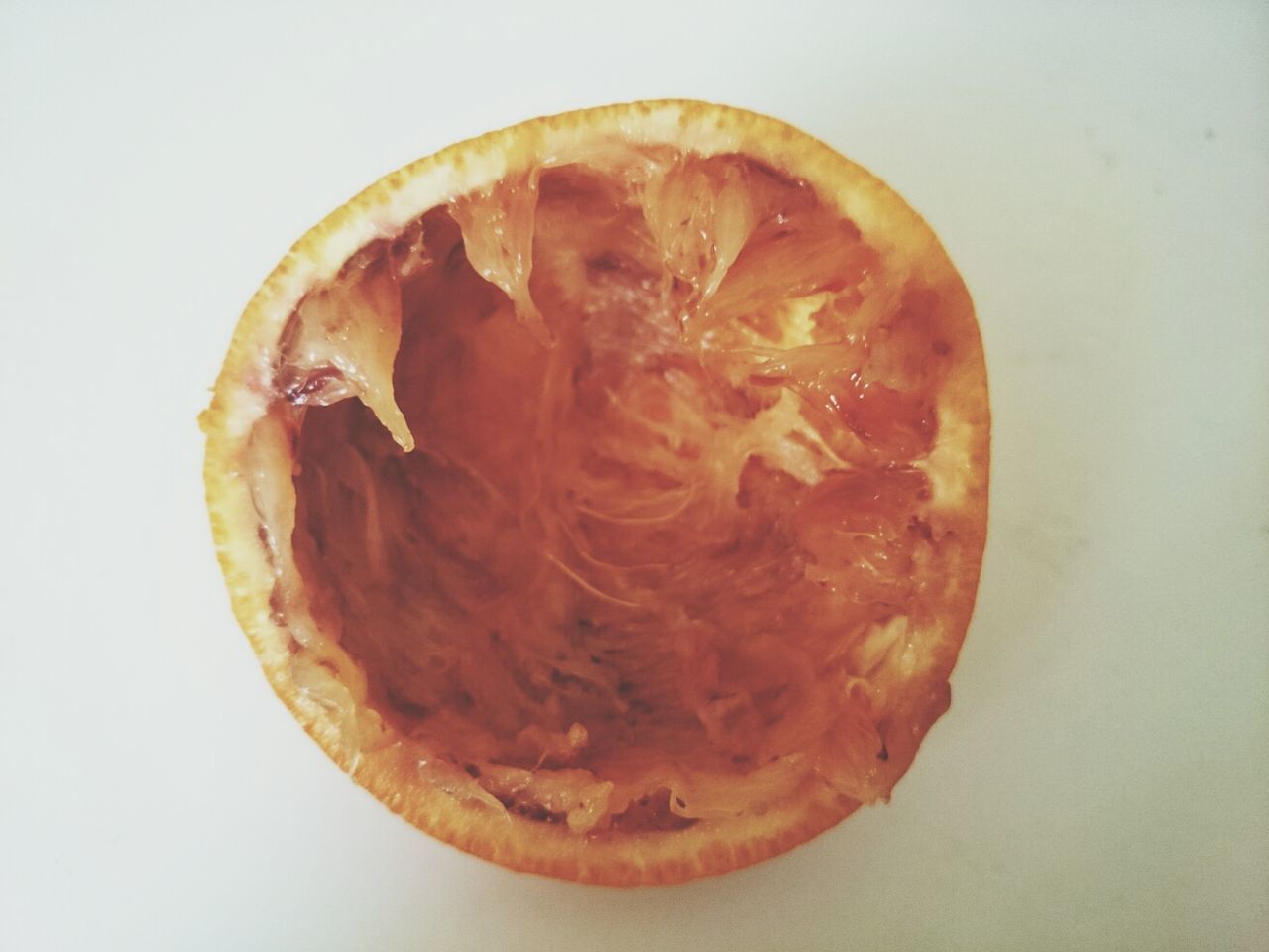 Close-up view of grapefruit peel