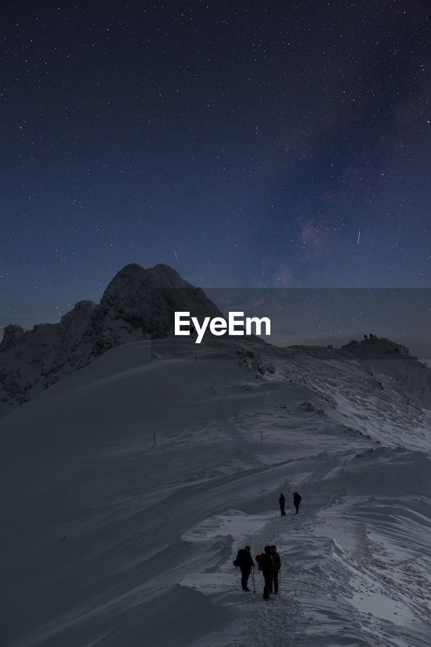 Night sky in tatra mountains