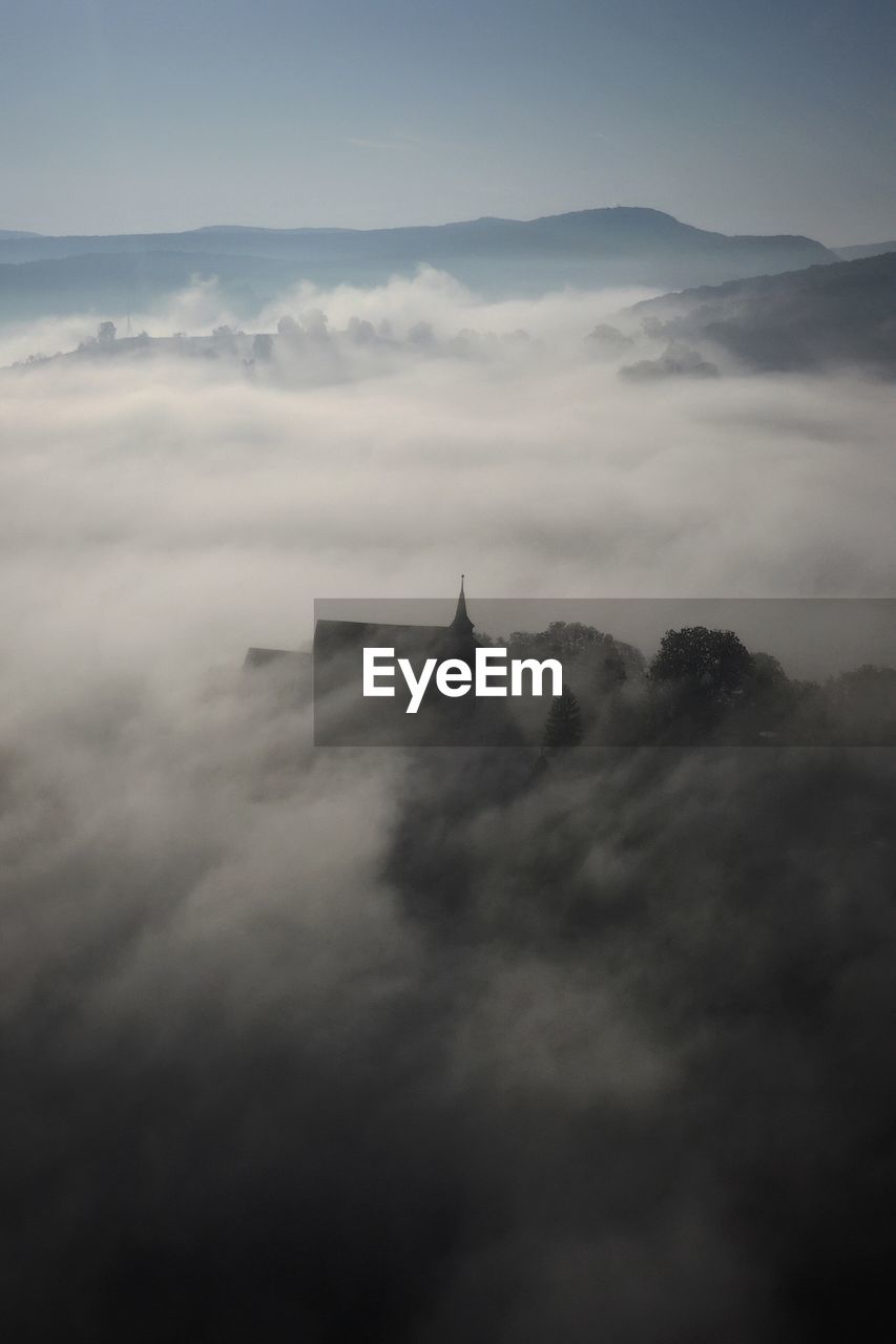 Scenic view of mountain against sky