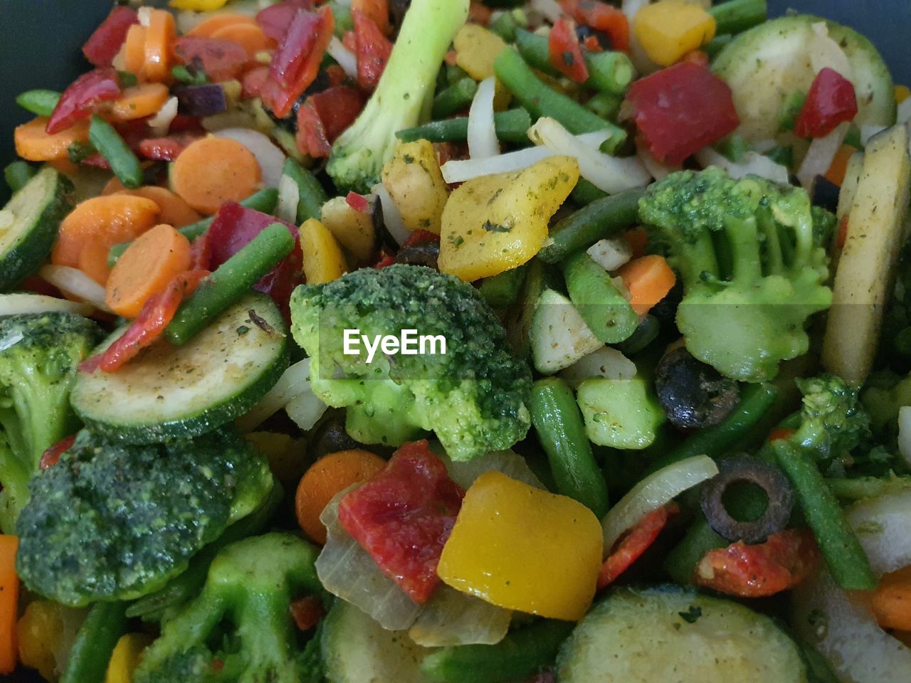 Full frame shot of chopped vegetables