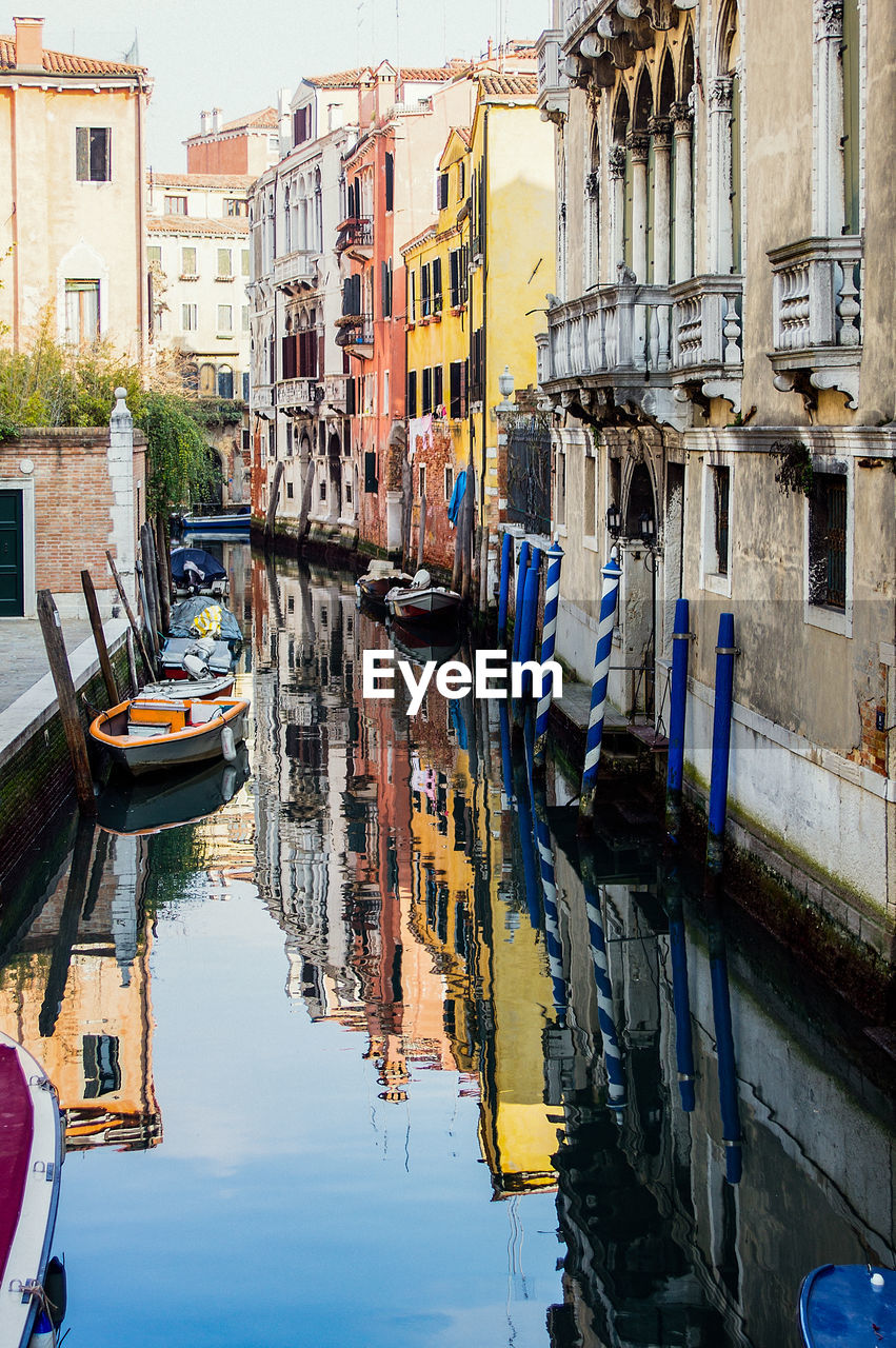 Canal amidst buildings in city