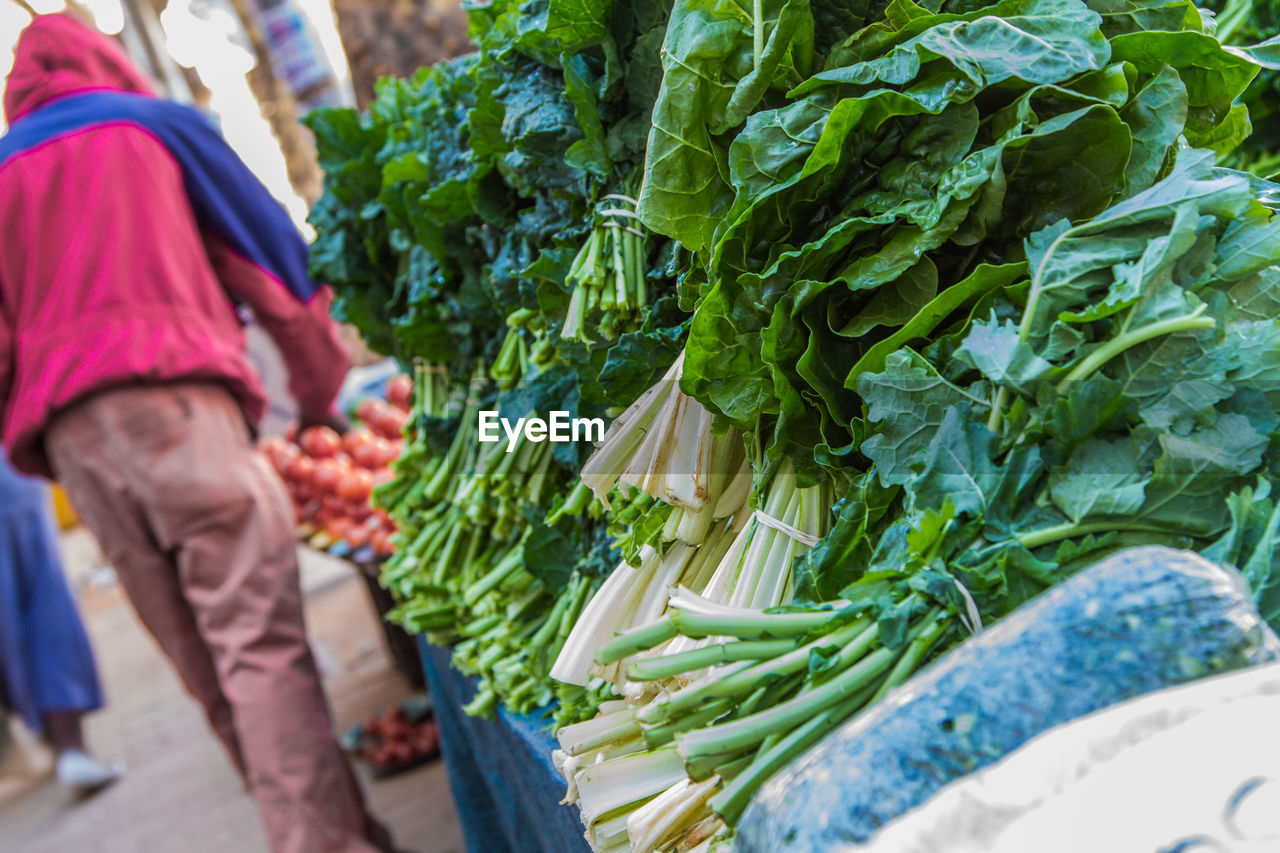 Fresh vegetables for sale in market