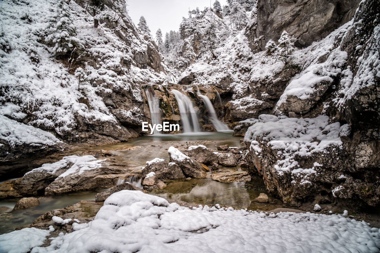 Waterfall in winter