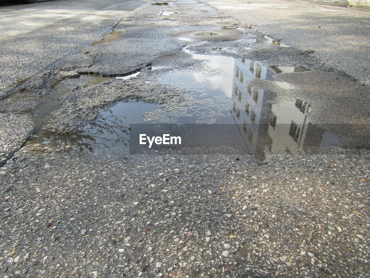 REFLECTION OF PUDDLE ON WATER