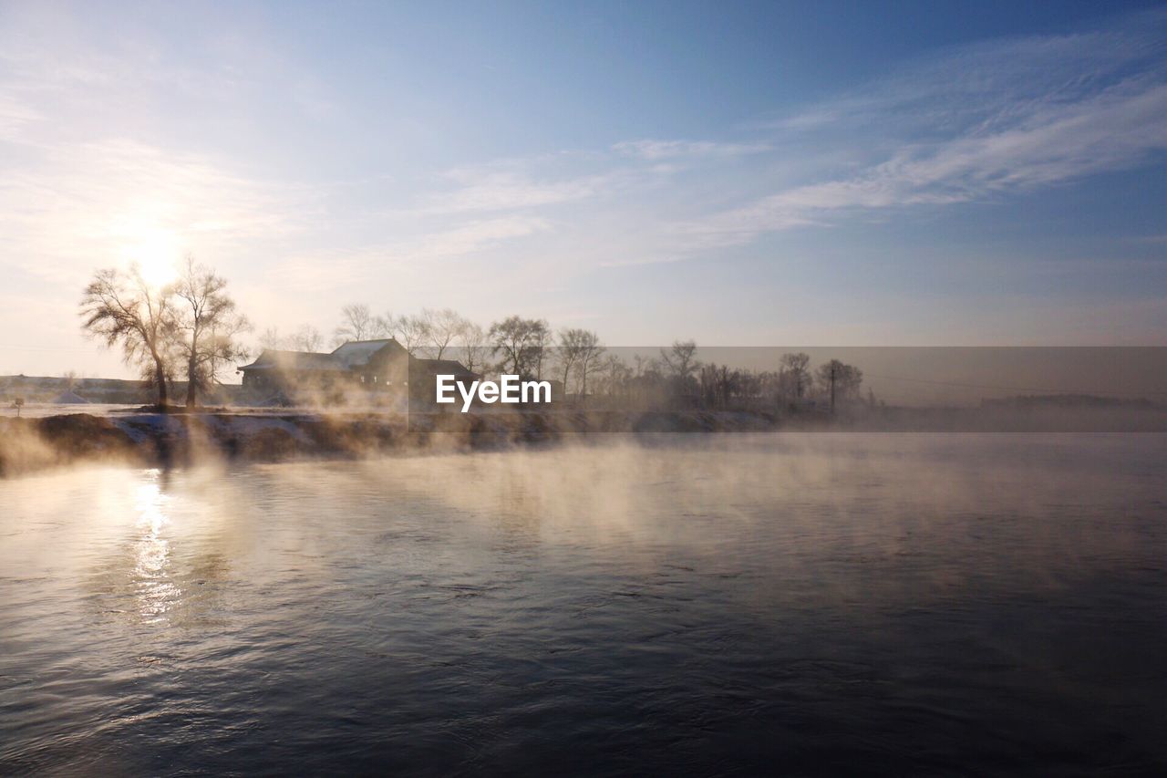 Scenic view of river against sky