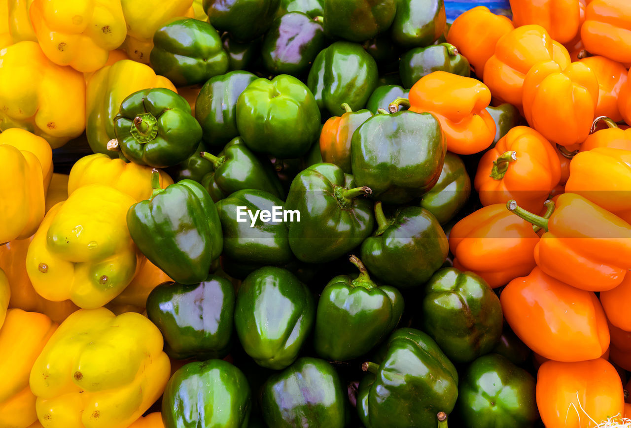 FULL FRAME SHOT OF BELL PEPPERS FOR SALE