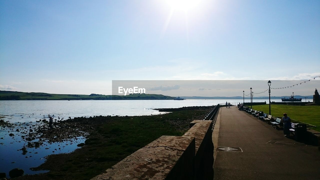 Scenic view of river against sky