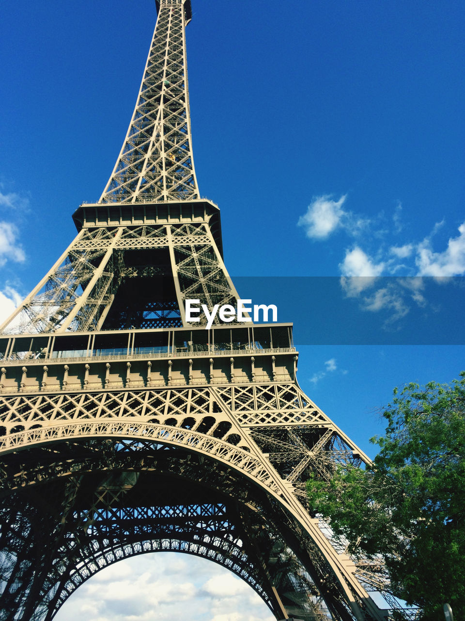 low angle view of eiffel tower
