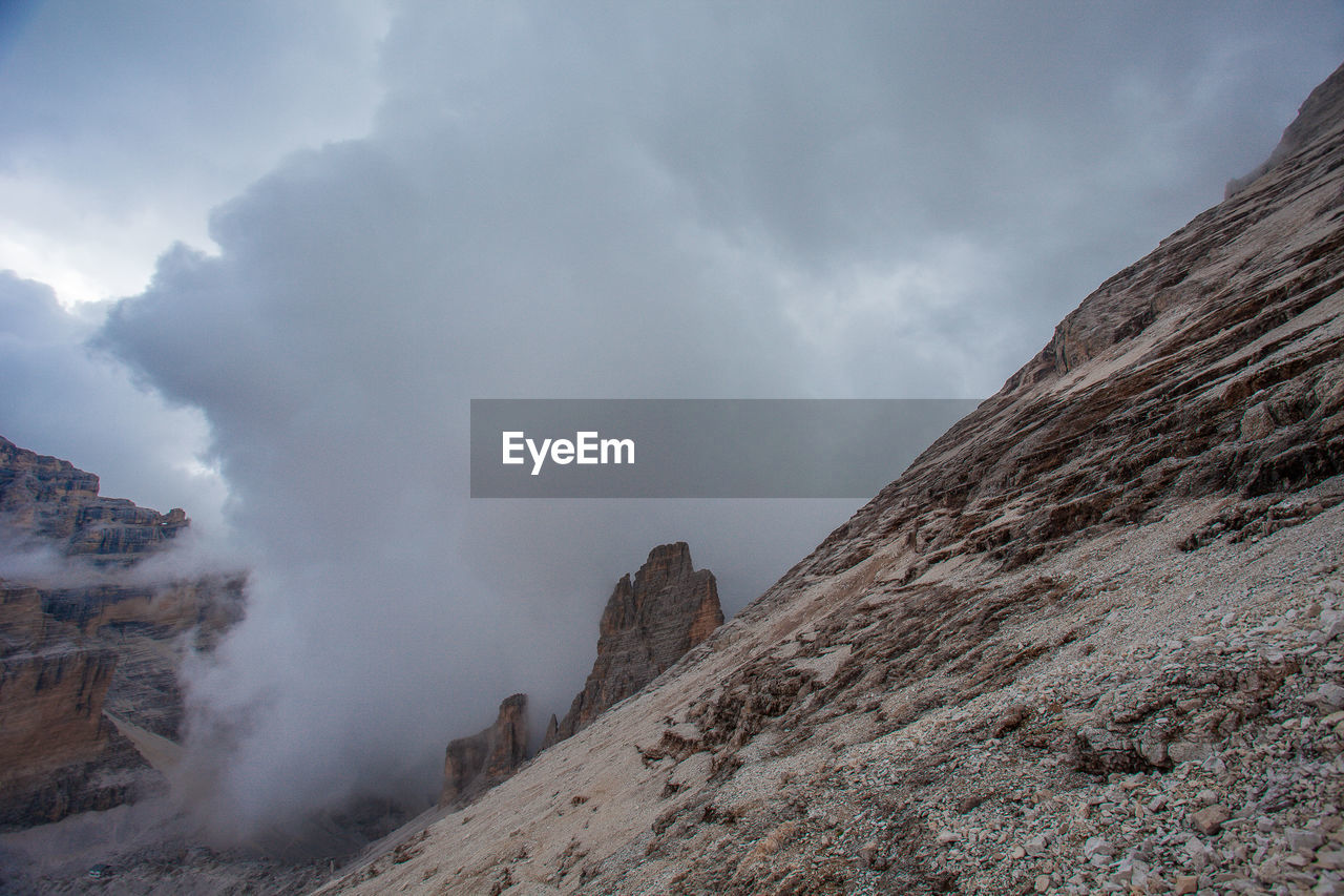 Panoramic view of mountains against sky