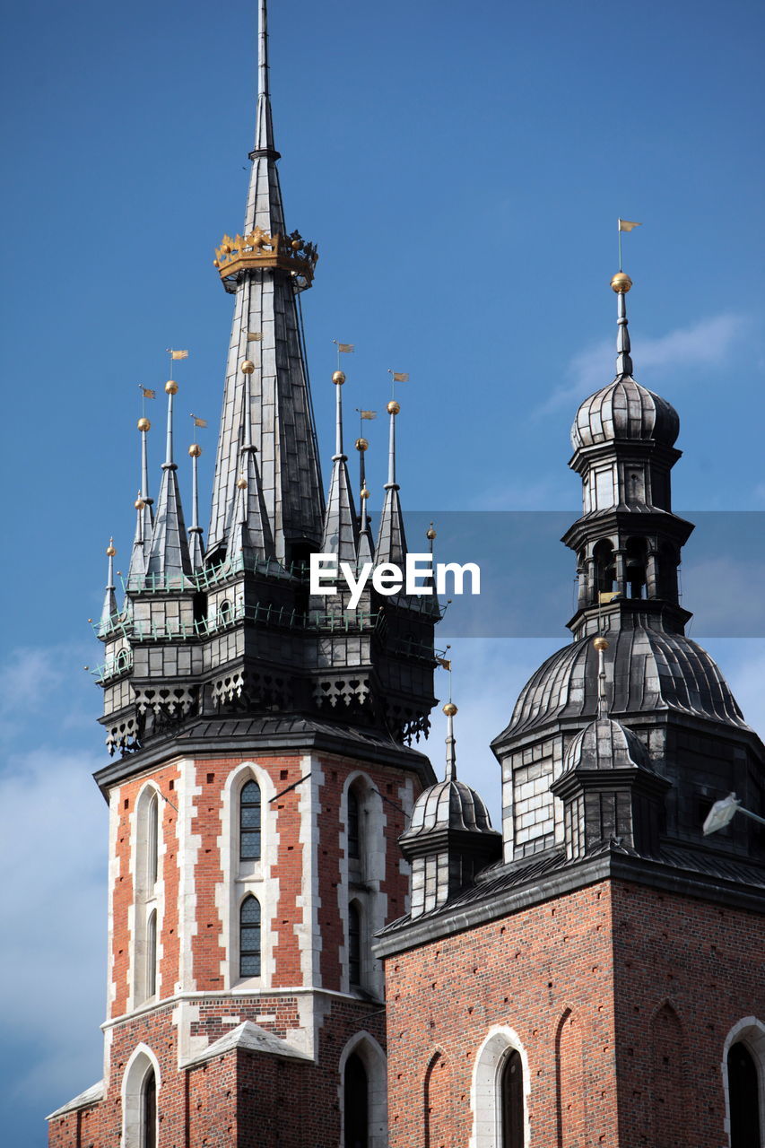 Low angle view of wawel cathedral against sky