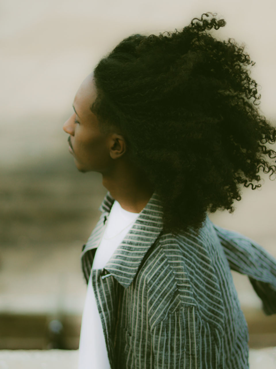 Young man looking away