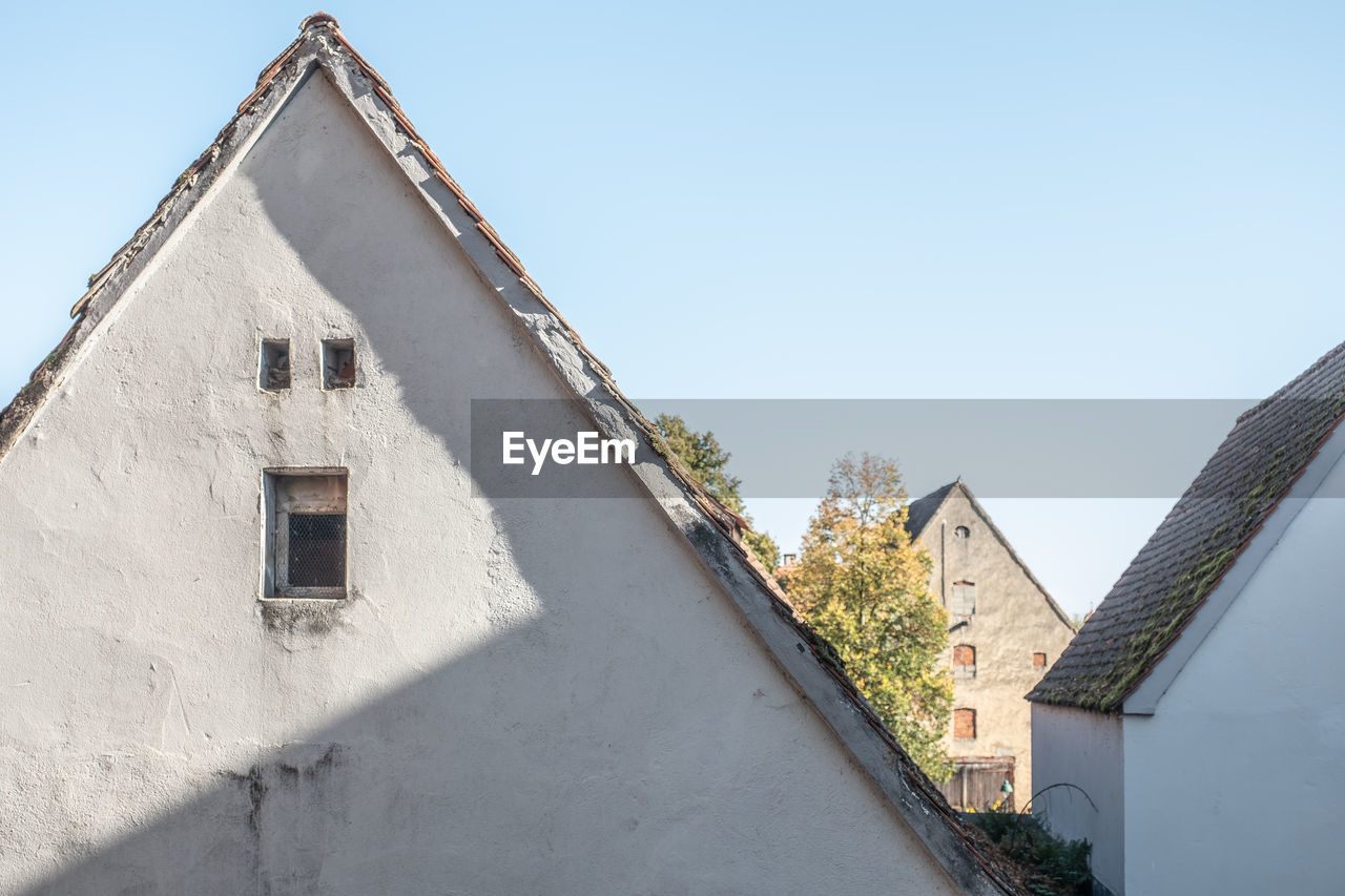 Shadow on exterior of house against sky