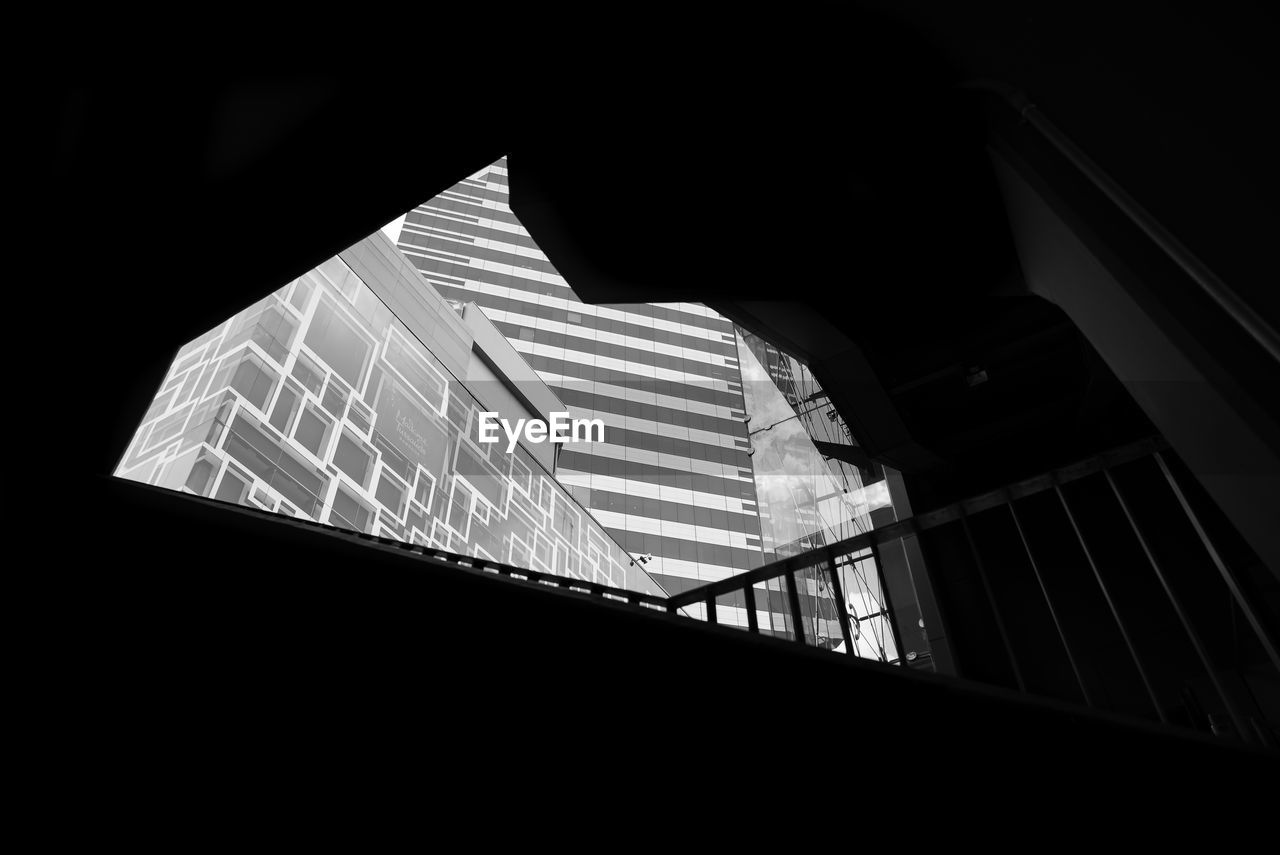 Low angle view of staircase in building