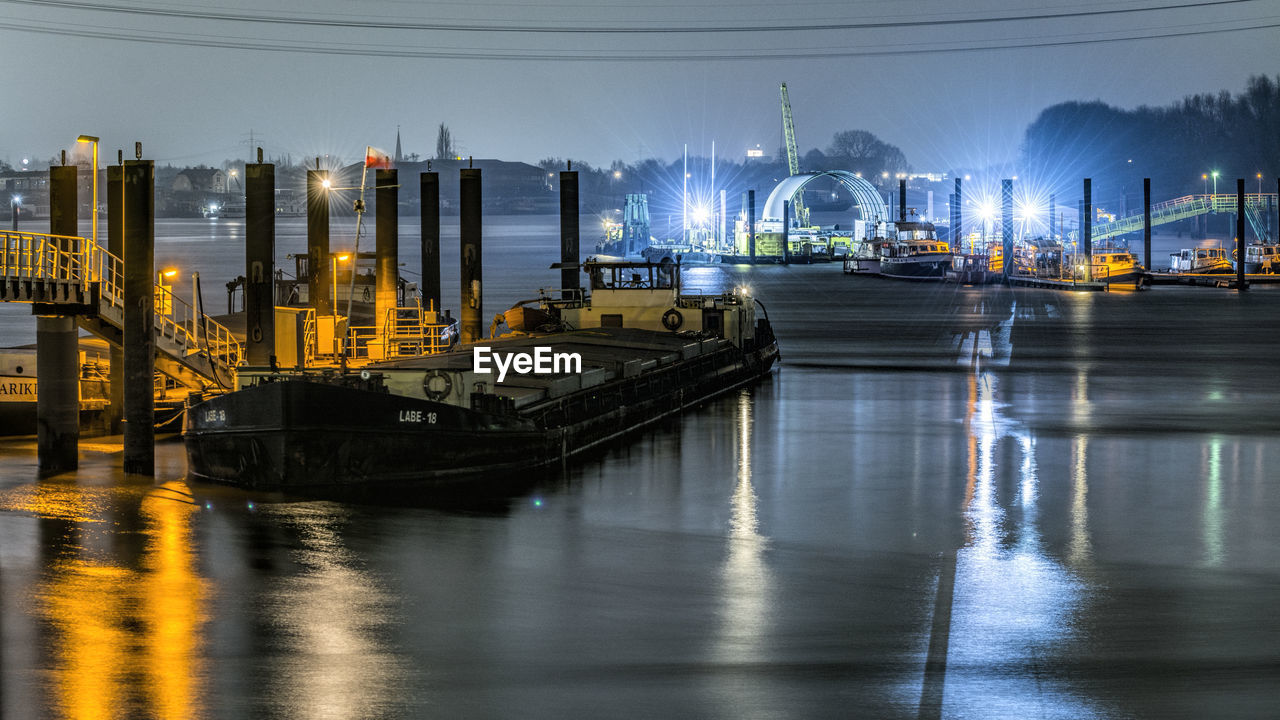 Barge at the sea