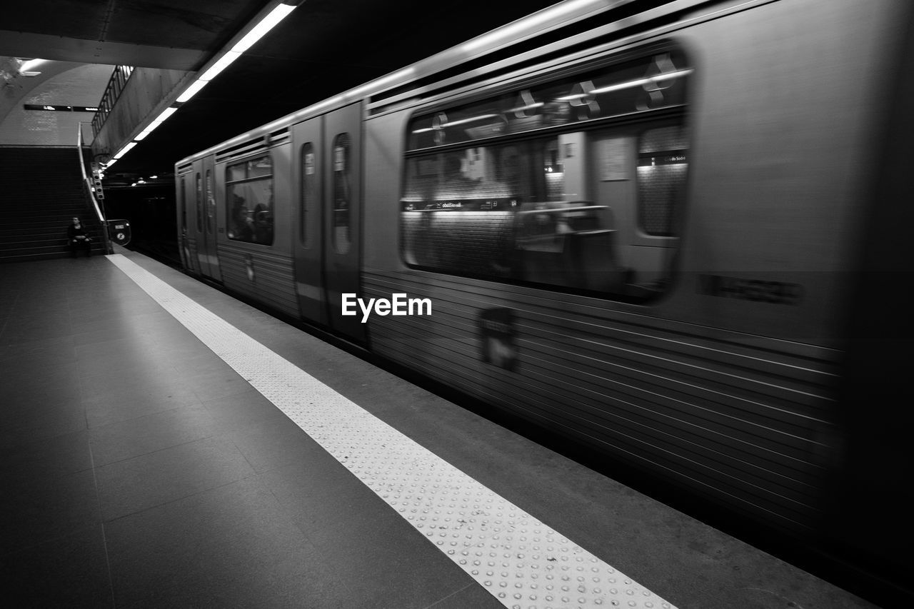 Street scebe train station with people in lisbon...