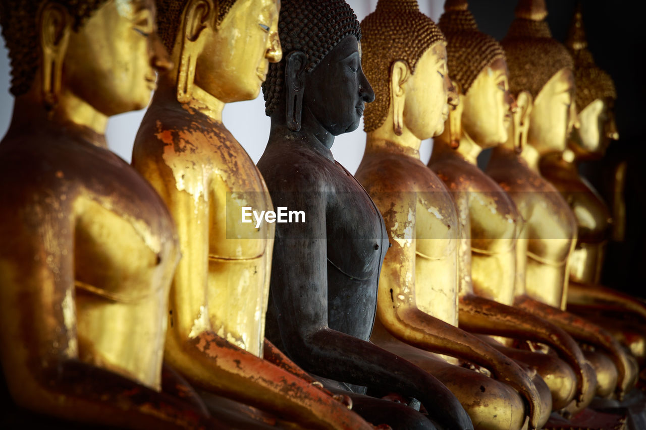 Buddha statues in historic temple