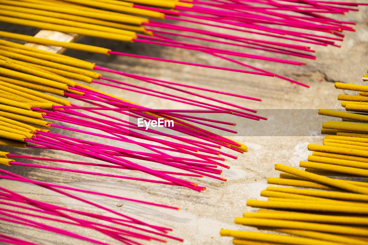 full frame shot of colorful drinking straws