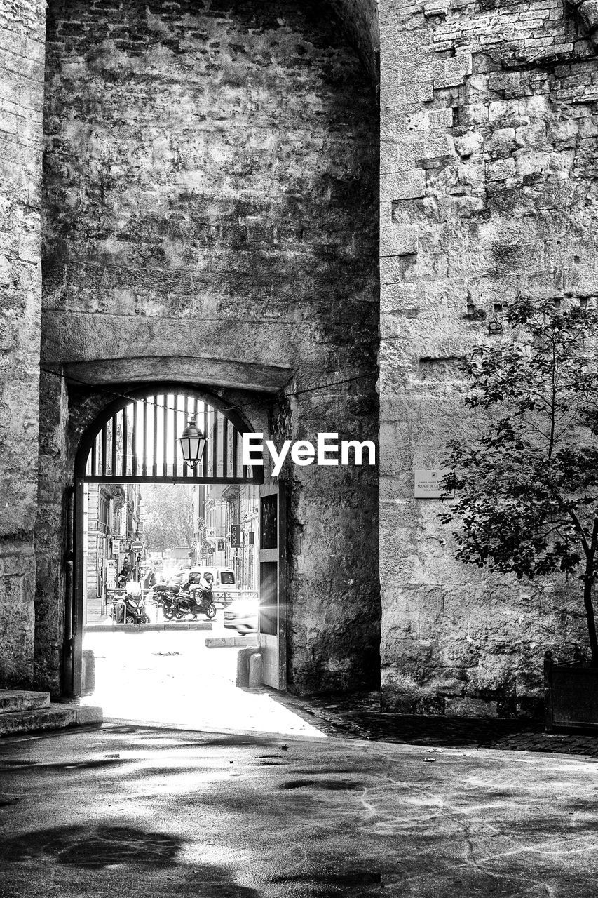 Arch entrance of historic building