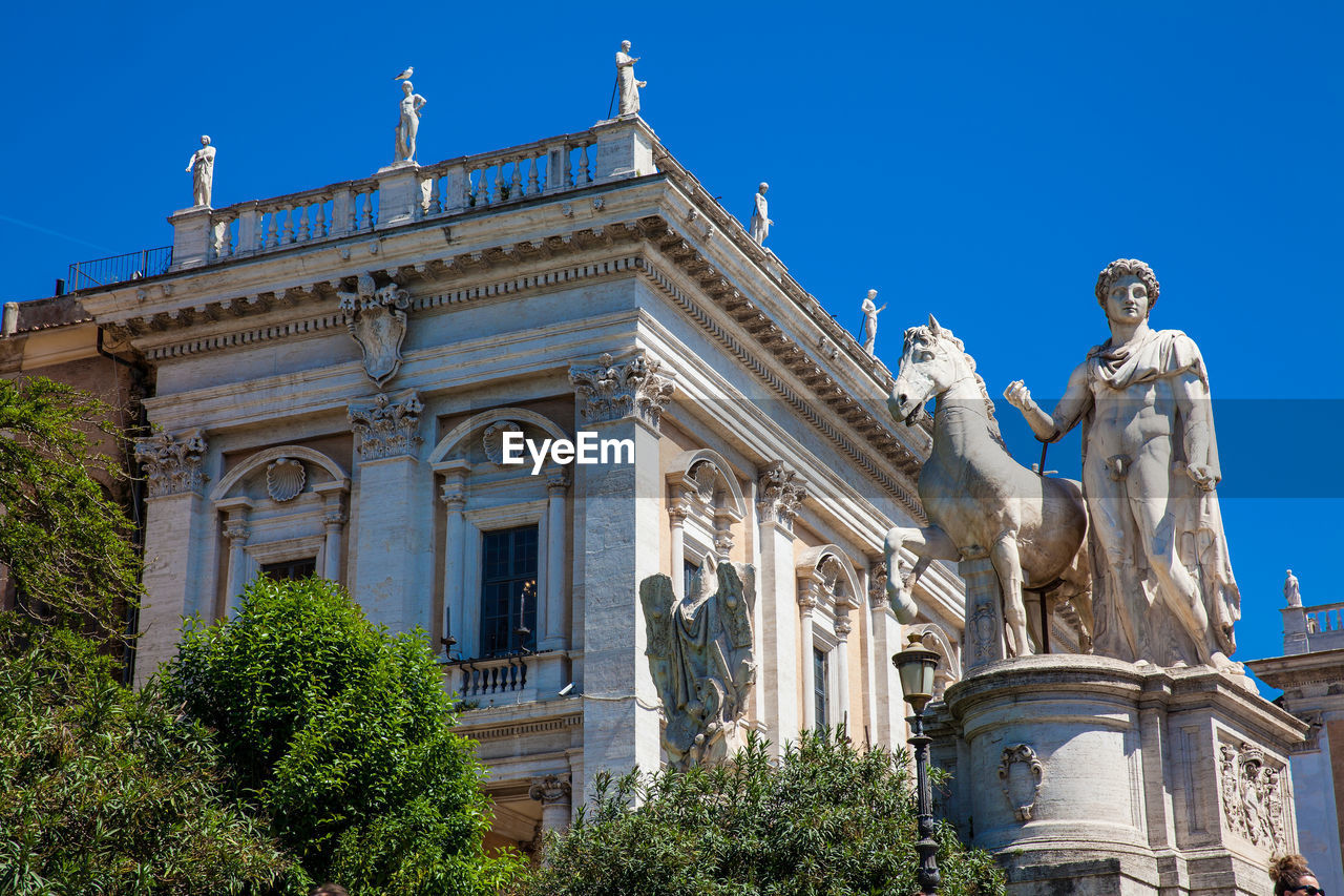 Statues of the dioscuri at the campidoglio on capitoline hill