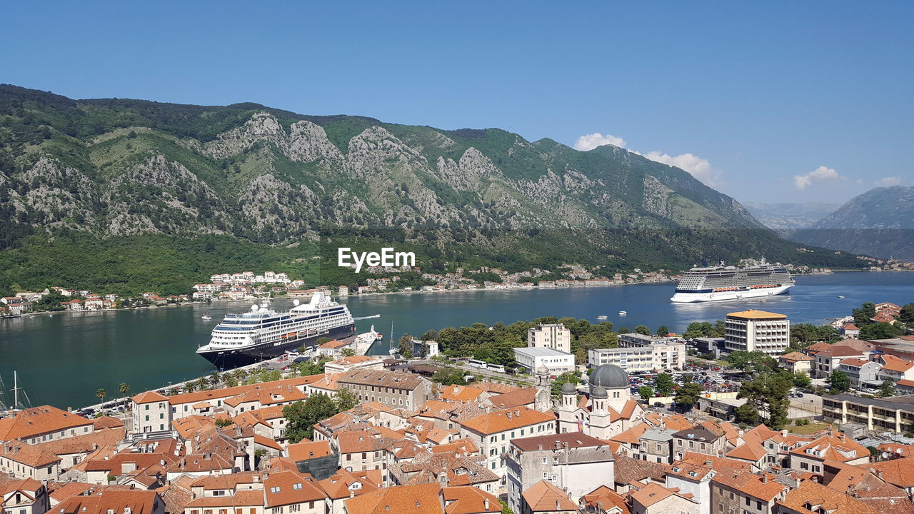 Kotor bay are a series of coves on the southern dalmatian coast of the adriatic sea in montenegro