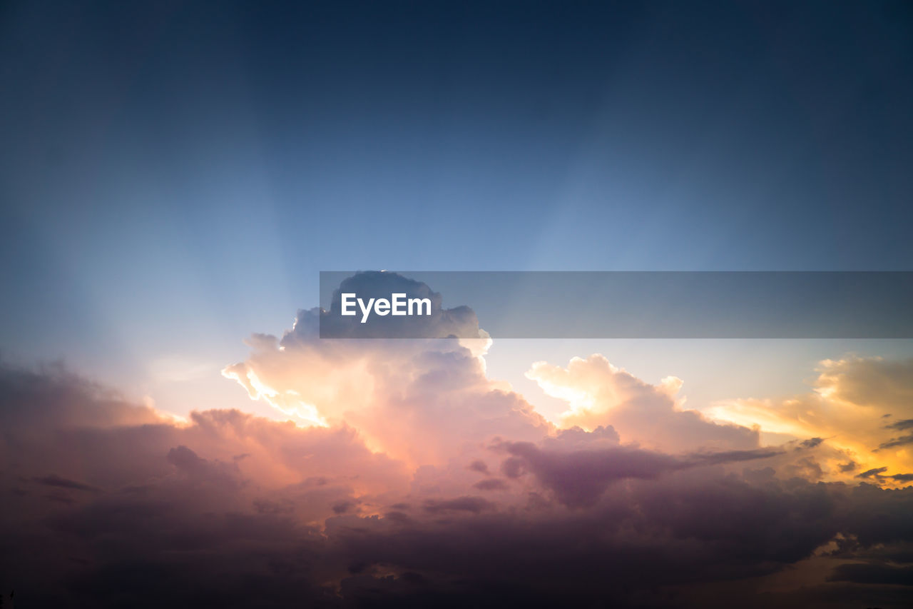 Low angle view of sky during sunset