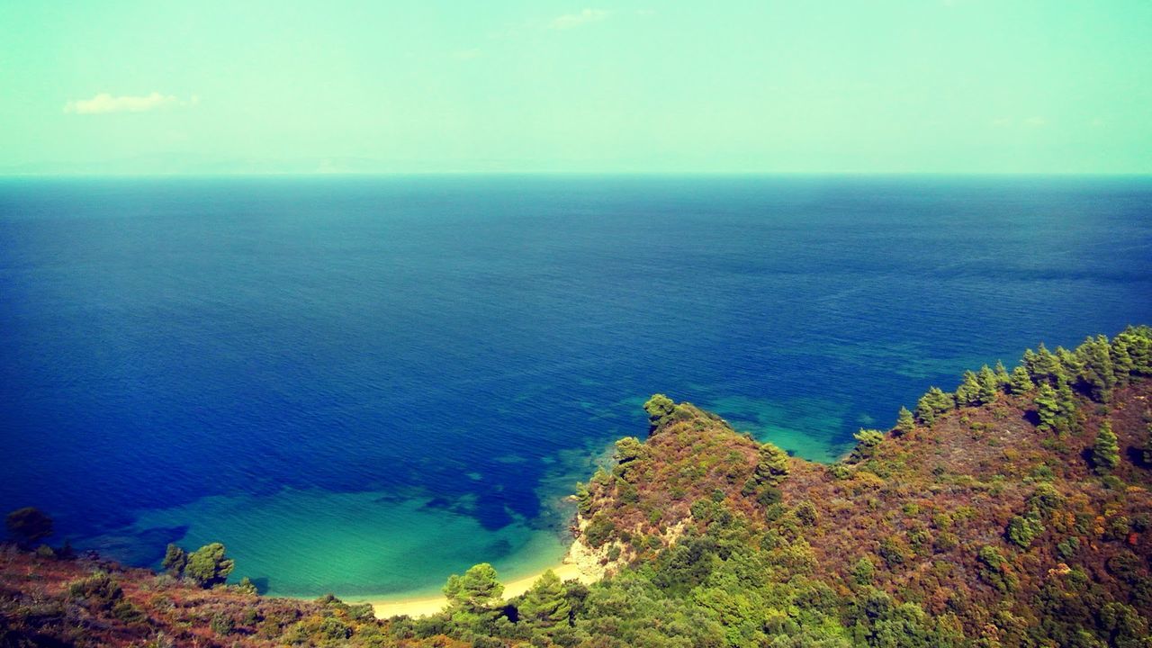 Elevated view of seascape