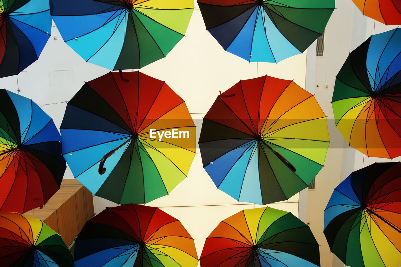 Full frame shot of colorful umbrellas