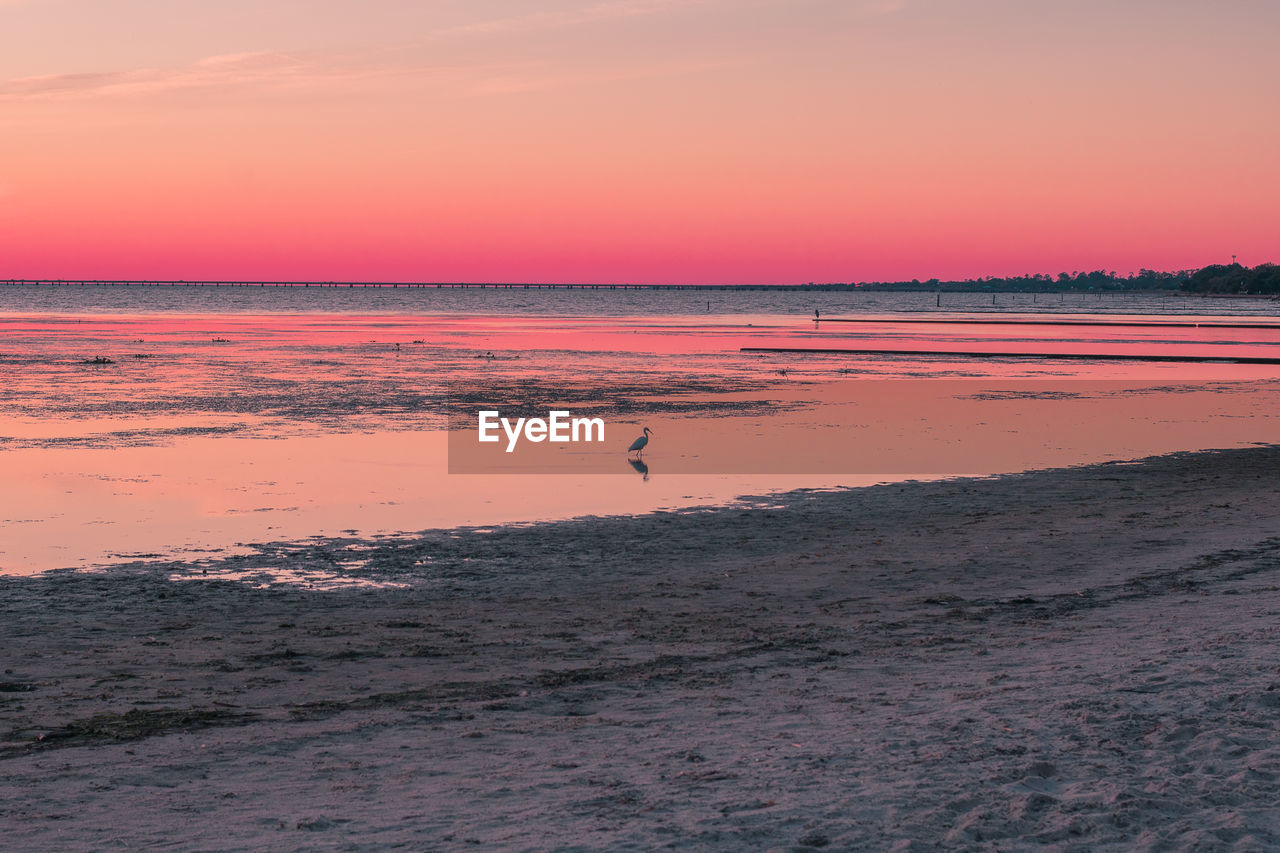 VIEW OF BEACH DURING SUNSET