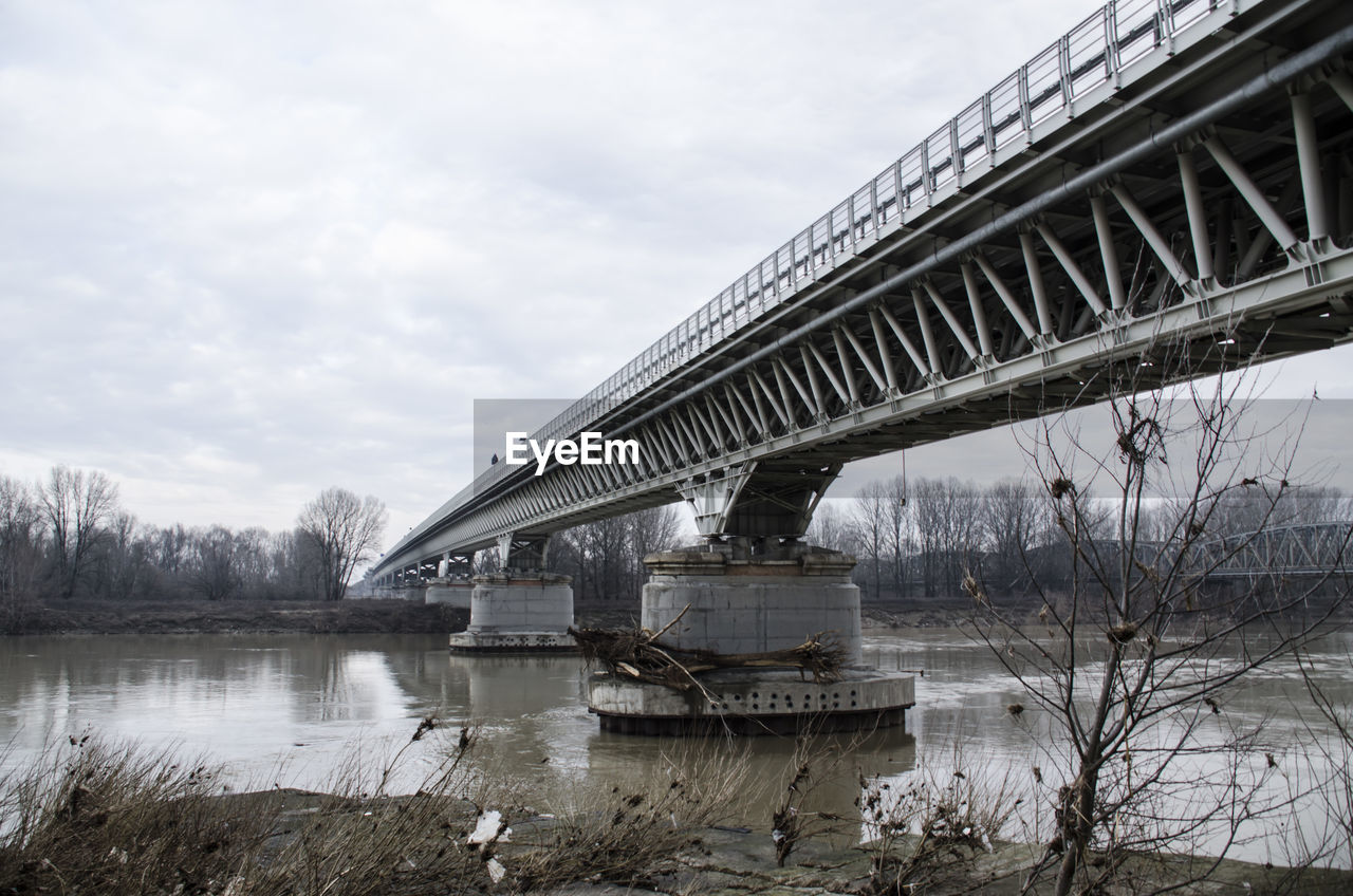 Bridge over river against sky