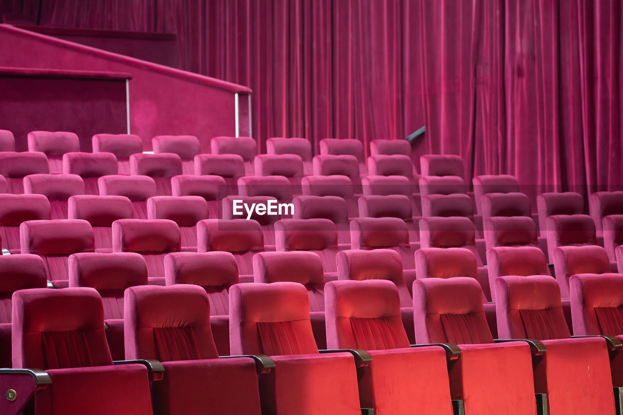 full frame shot of empty theater