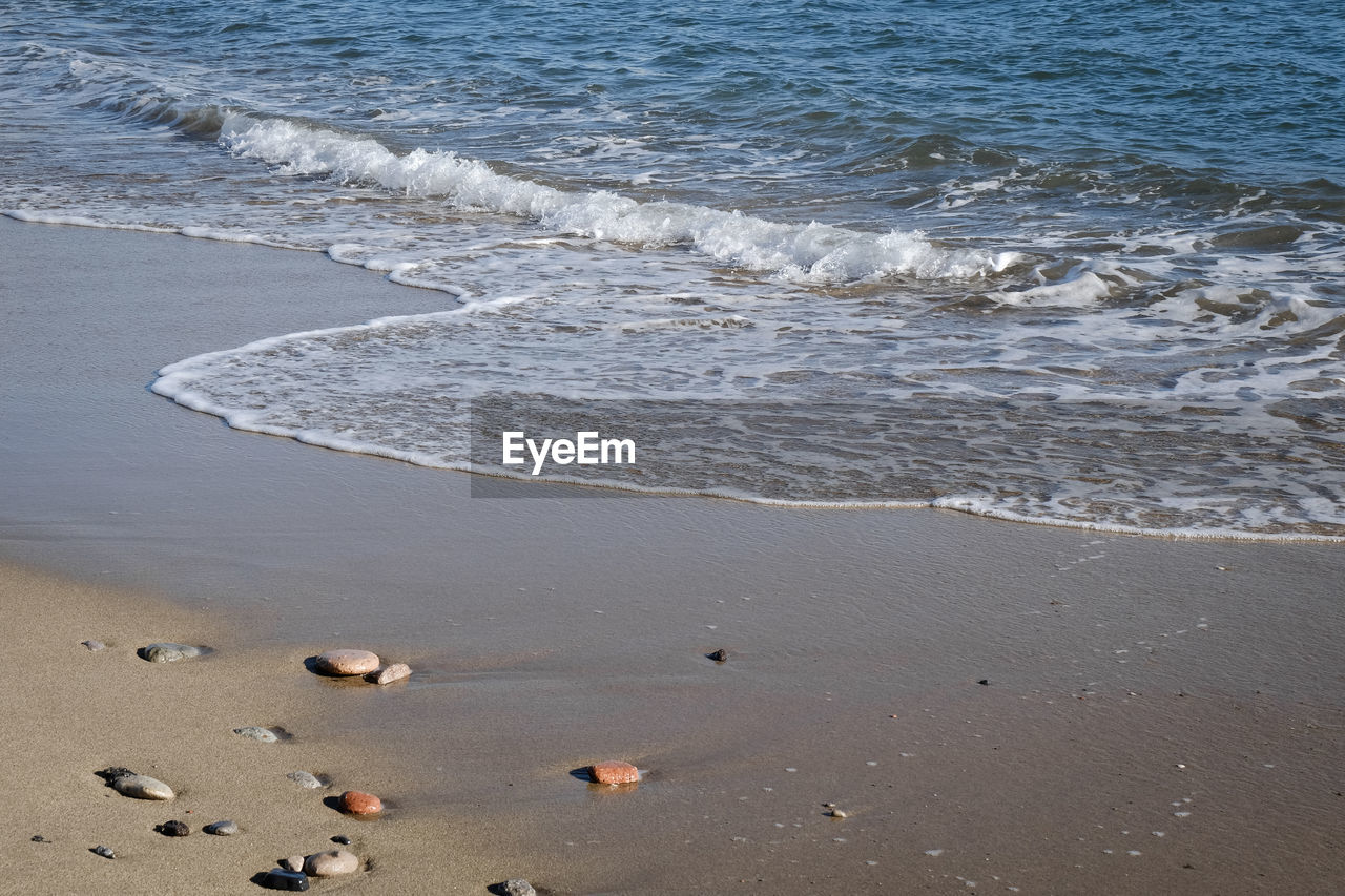 High angle view of beach