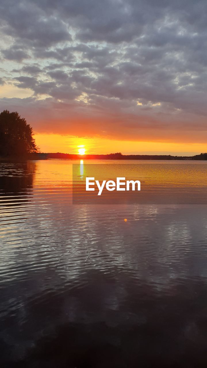 SCENIC VIEW OF SEA DURING SUNSET