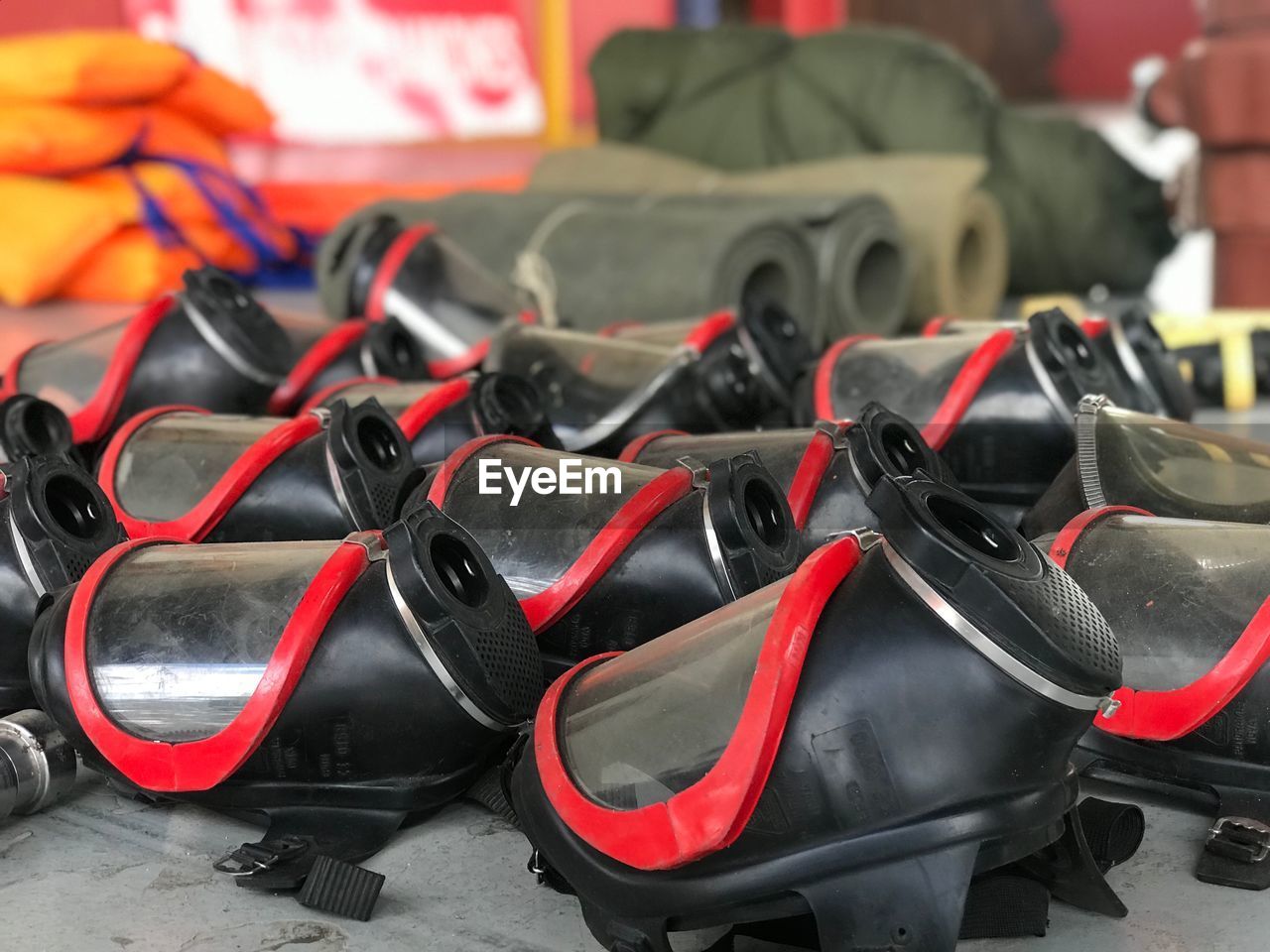 HIGH ANGLE VIEW OF SHOES FOR SALE AT MARKET