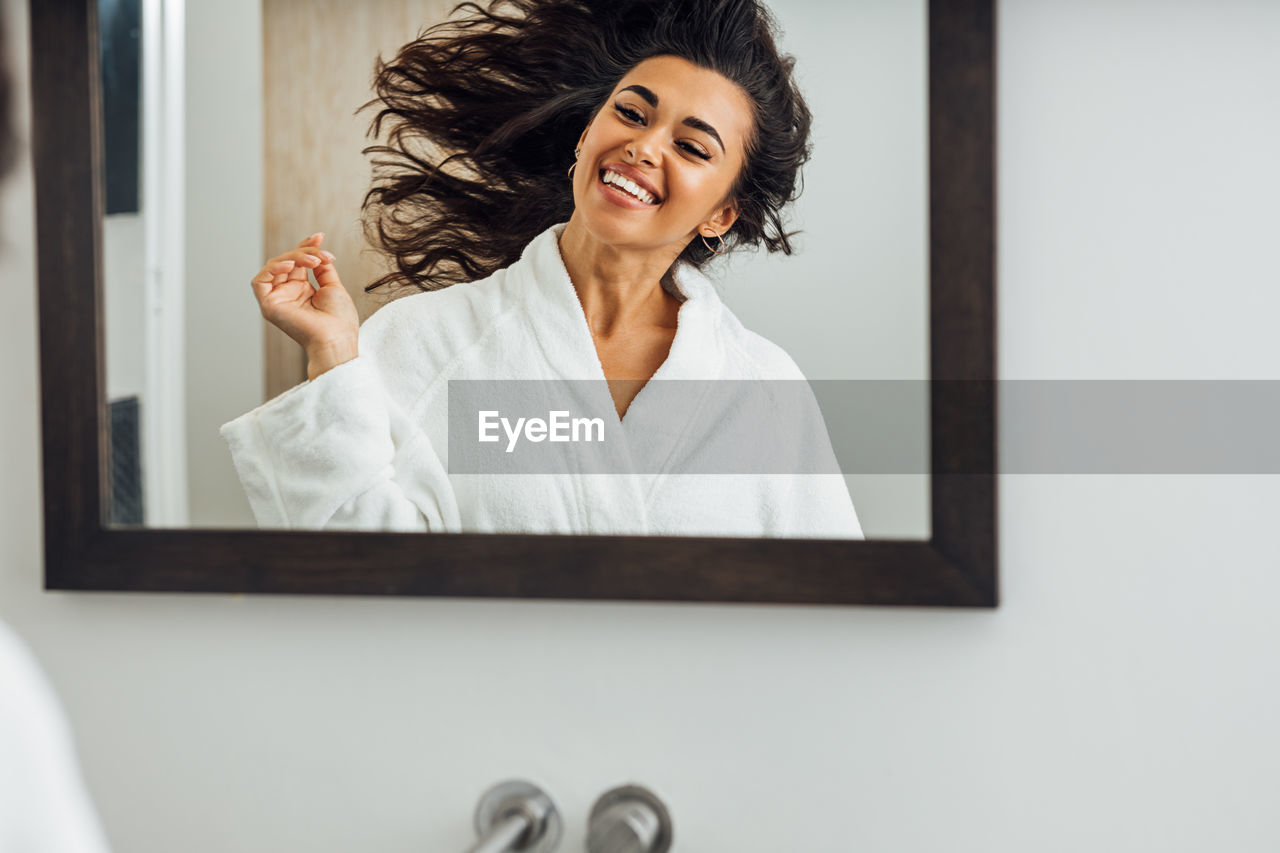 Portrait of smiling young woman