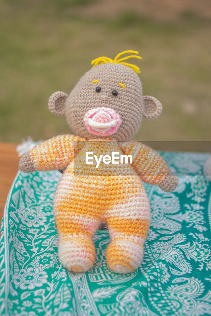 Close-up of stuffed toy on table