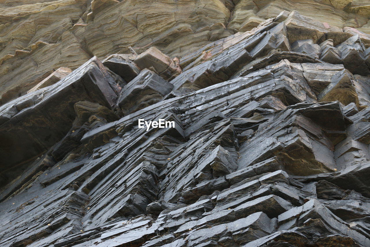 High angle view of rock formation 