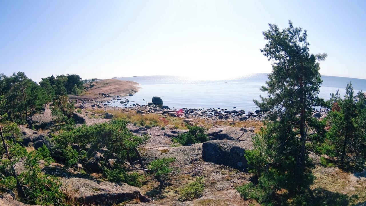 View of rocky coastline