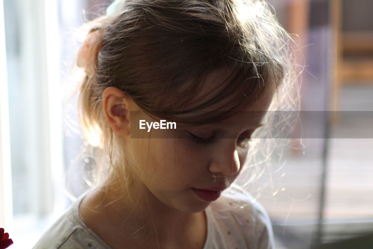 Close-up portrait of a girl 