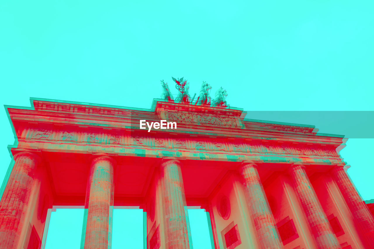 Low angle view of brandenburg gate