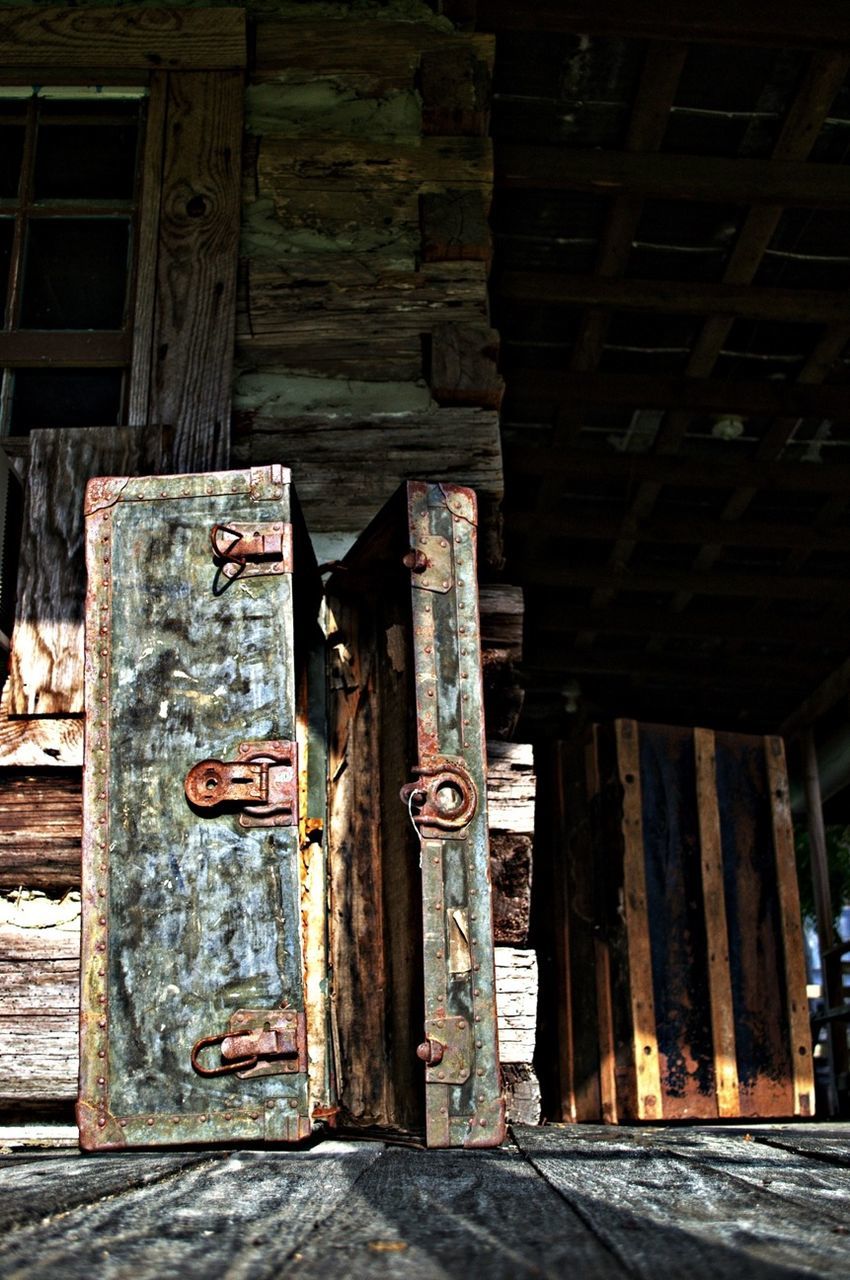 Old rusty suitcase