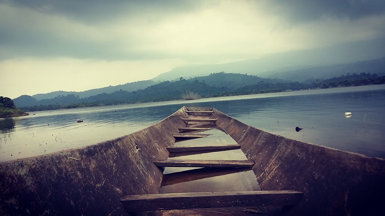 Jetty leading to lake