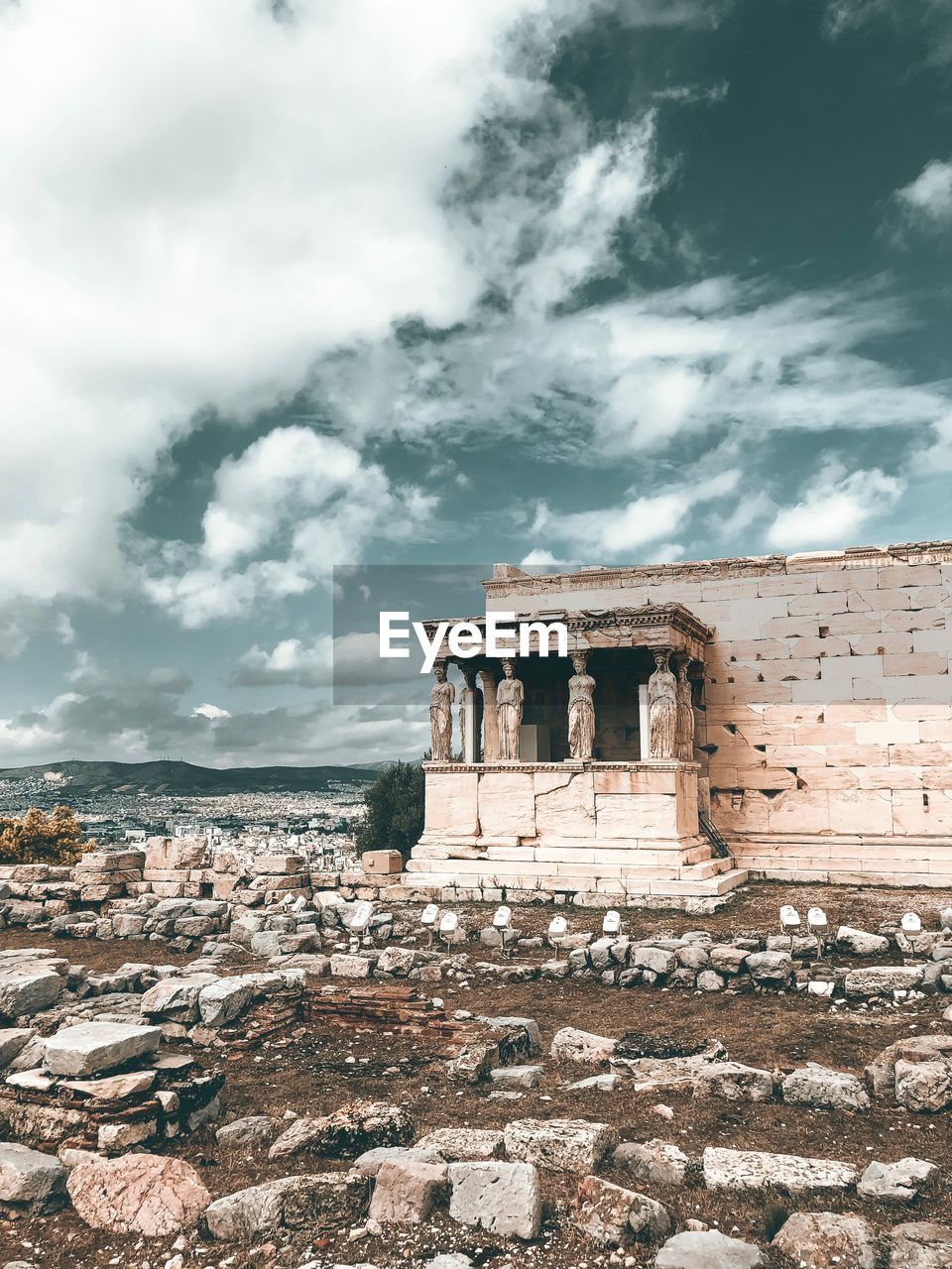 Old ruin against cloudy sky