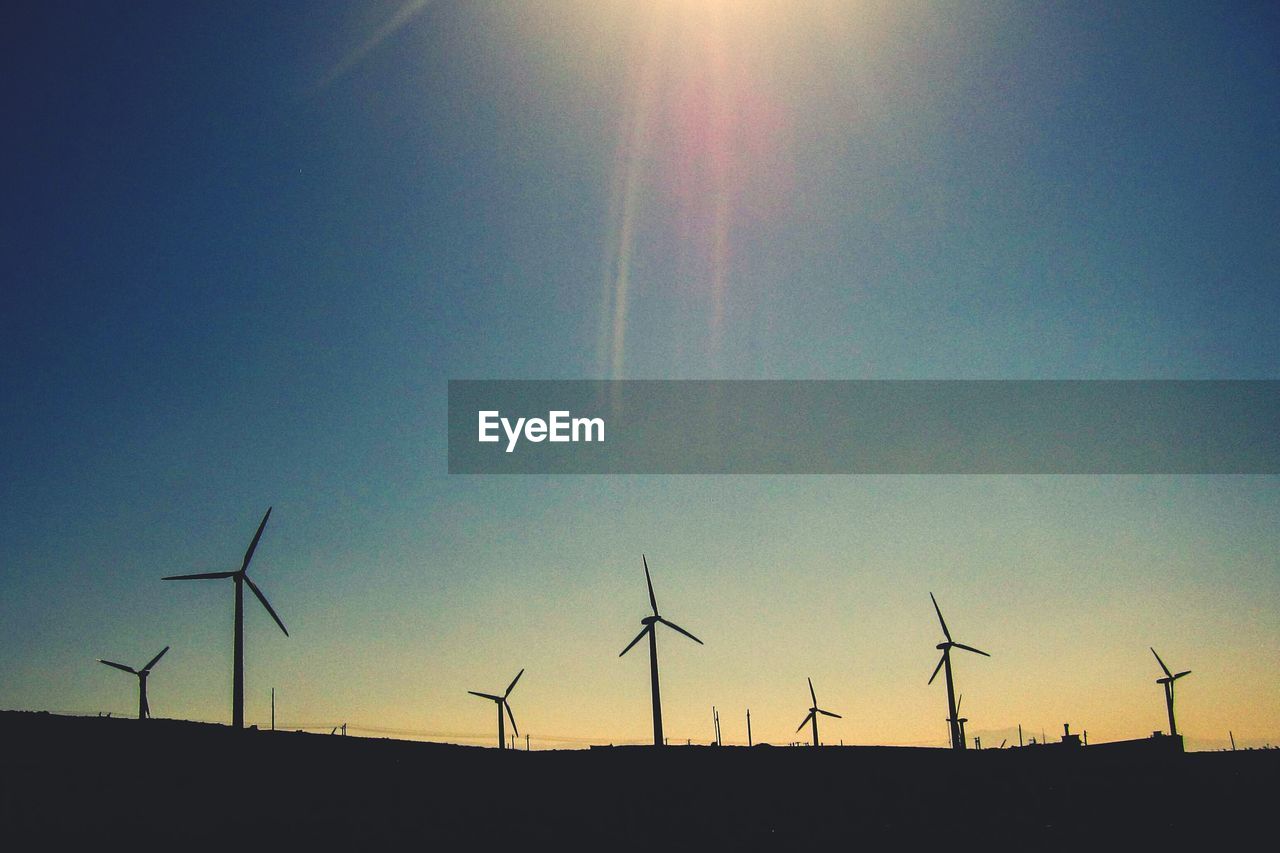 Wind turbine on landscape