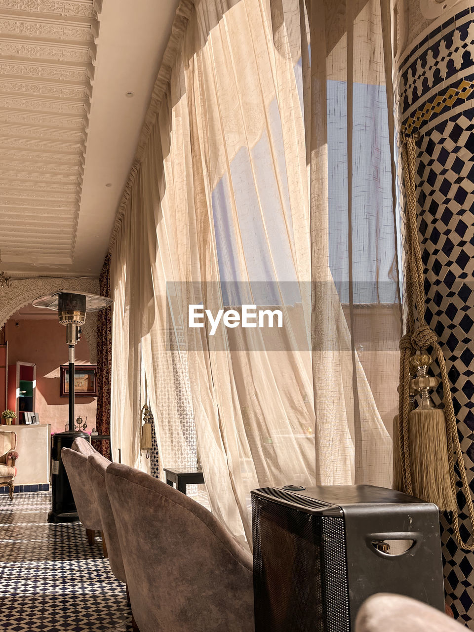 Peaceful morning in a traditional riad in the old medina of fez