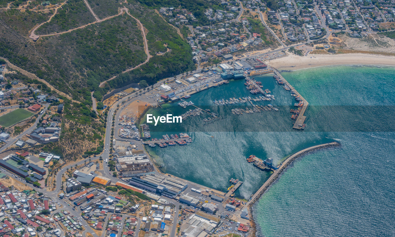 Camps bay near cape town from the air south africa