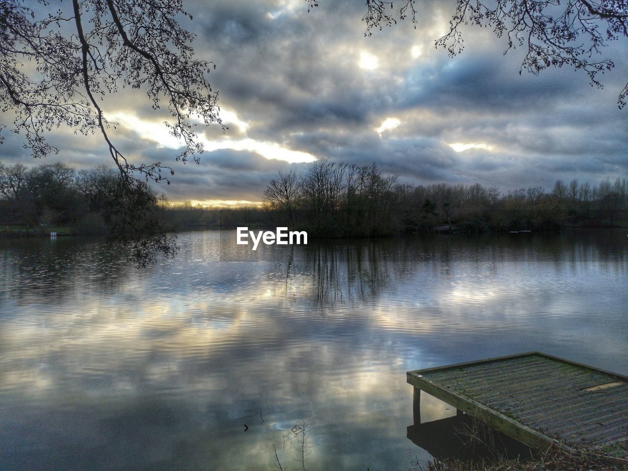 LAKE AGAINST SKY DURING SUNSET