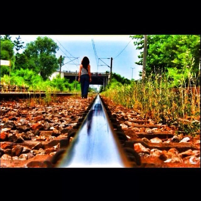 RAILROAD TRACKS IN WINTER