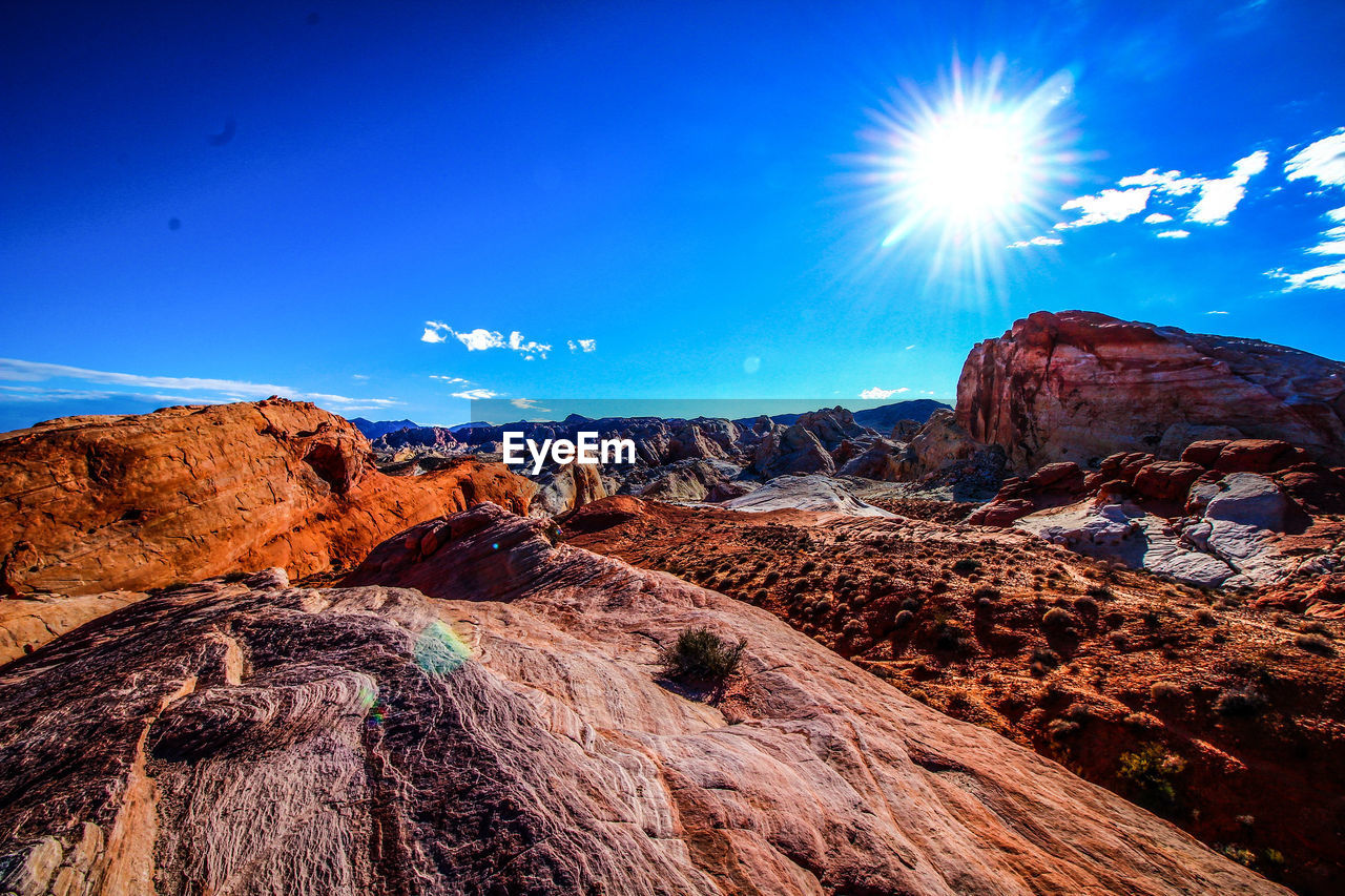 Scenic view of valley of fire state park